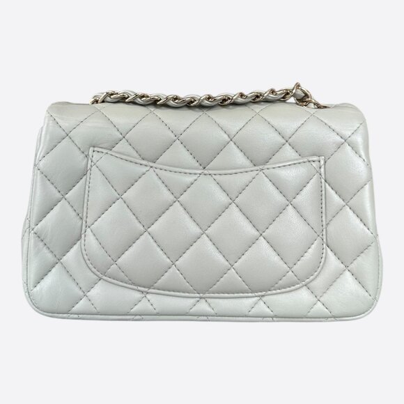 Chanel Grey Mini Rectangular Classic Flap Bag - Picture 3 of 8